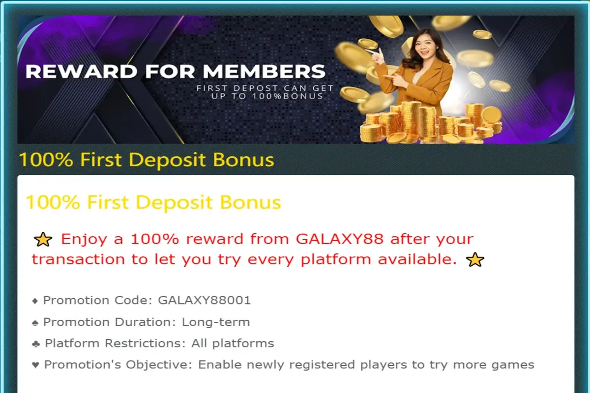 Galaxy88 Welcome Bonus