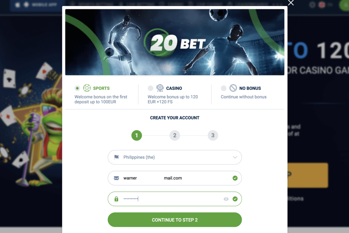 how to deposit to Bet step