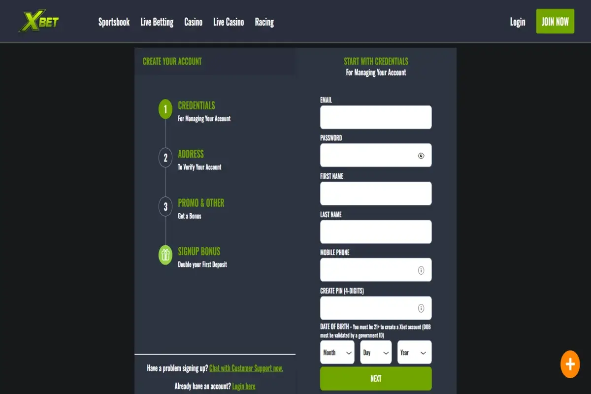 xBet Sign Up